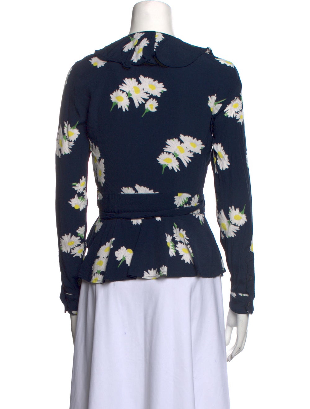 Ganni Floral Print V-Neck Blouse - image 3