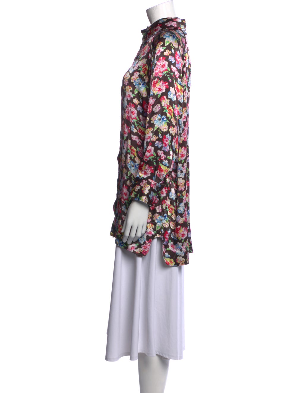 Ganni Floral Print Mock Neck Tunic - image 2