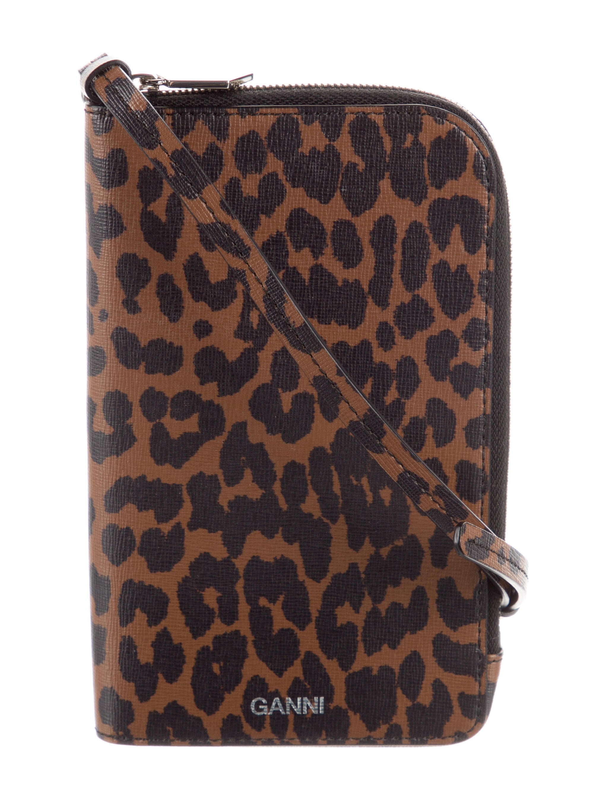 Ganni Leather Crossbody Bag Brown Crossbody Bags, Handbags WZG69015