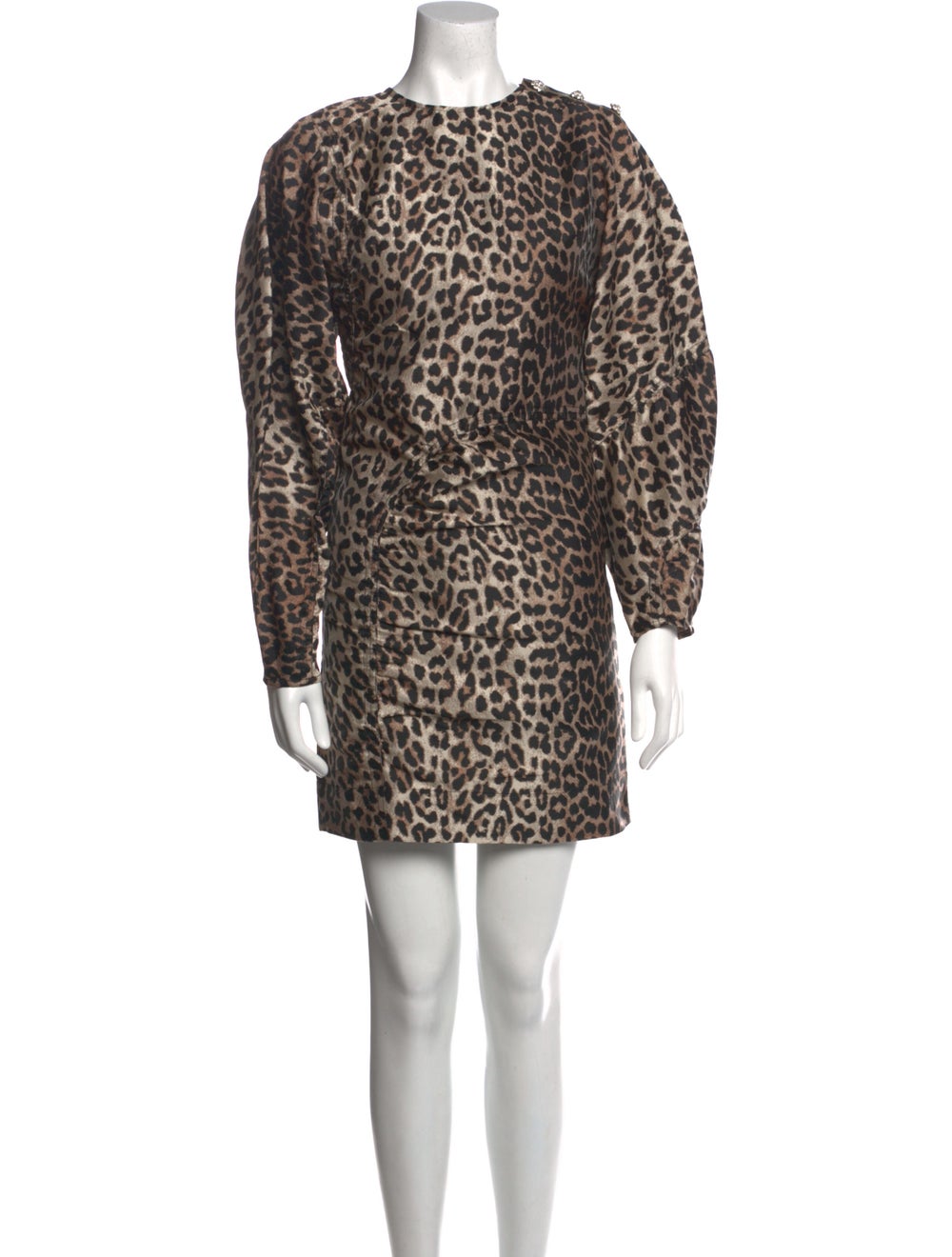 Ganni Animal Print Mini Dress w/ Tags - image 1