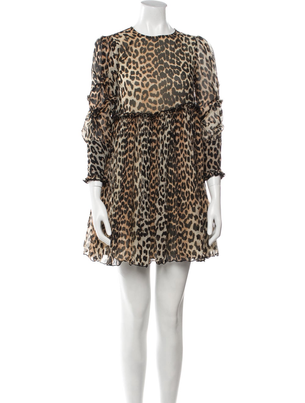 Ganni Animal Print Mini Dress - image 1