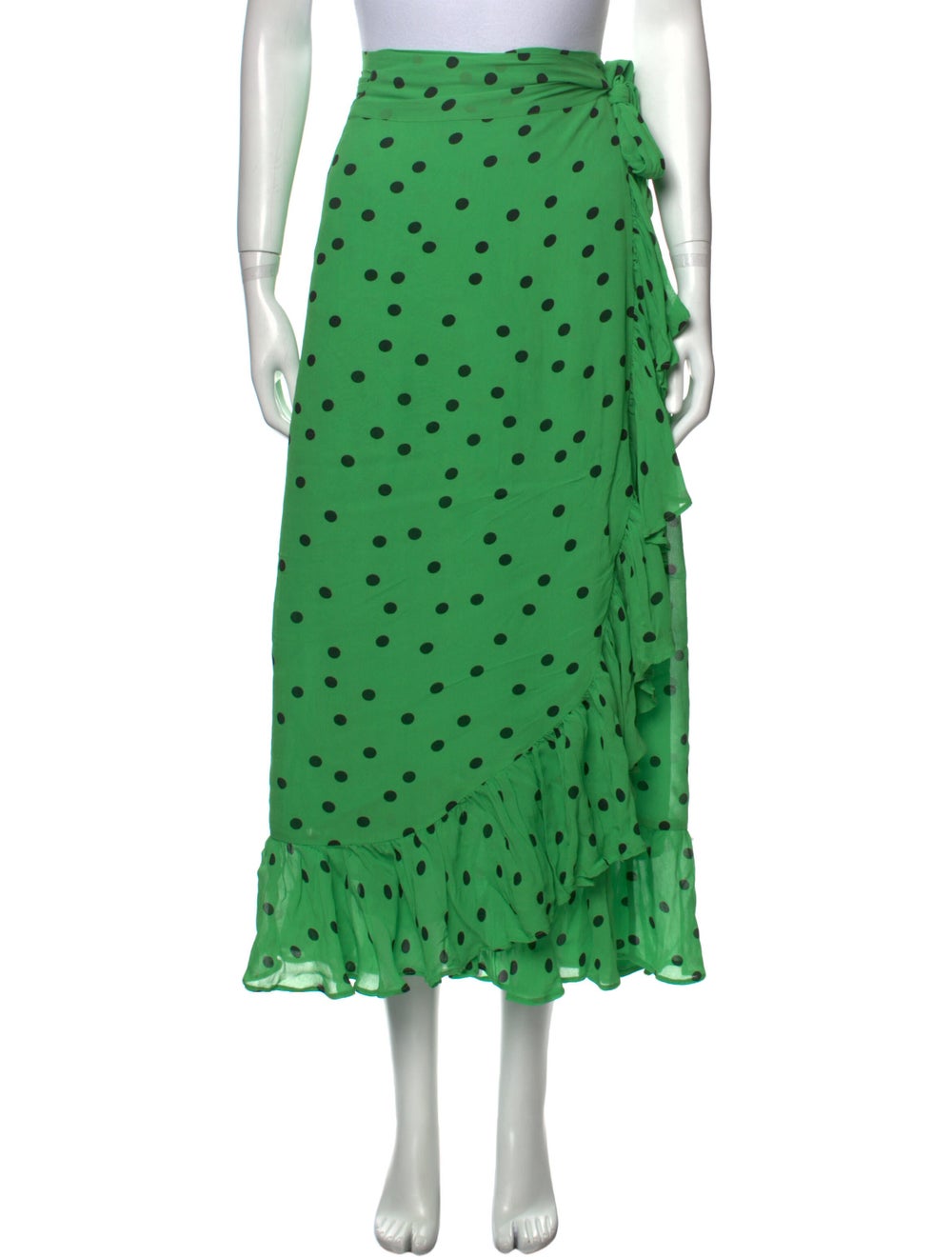 Ganni Polka Dot Print Midi Length Skirt - image 1