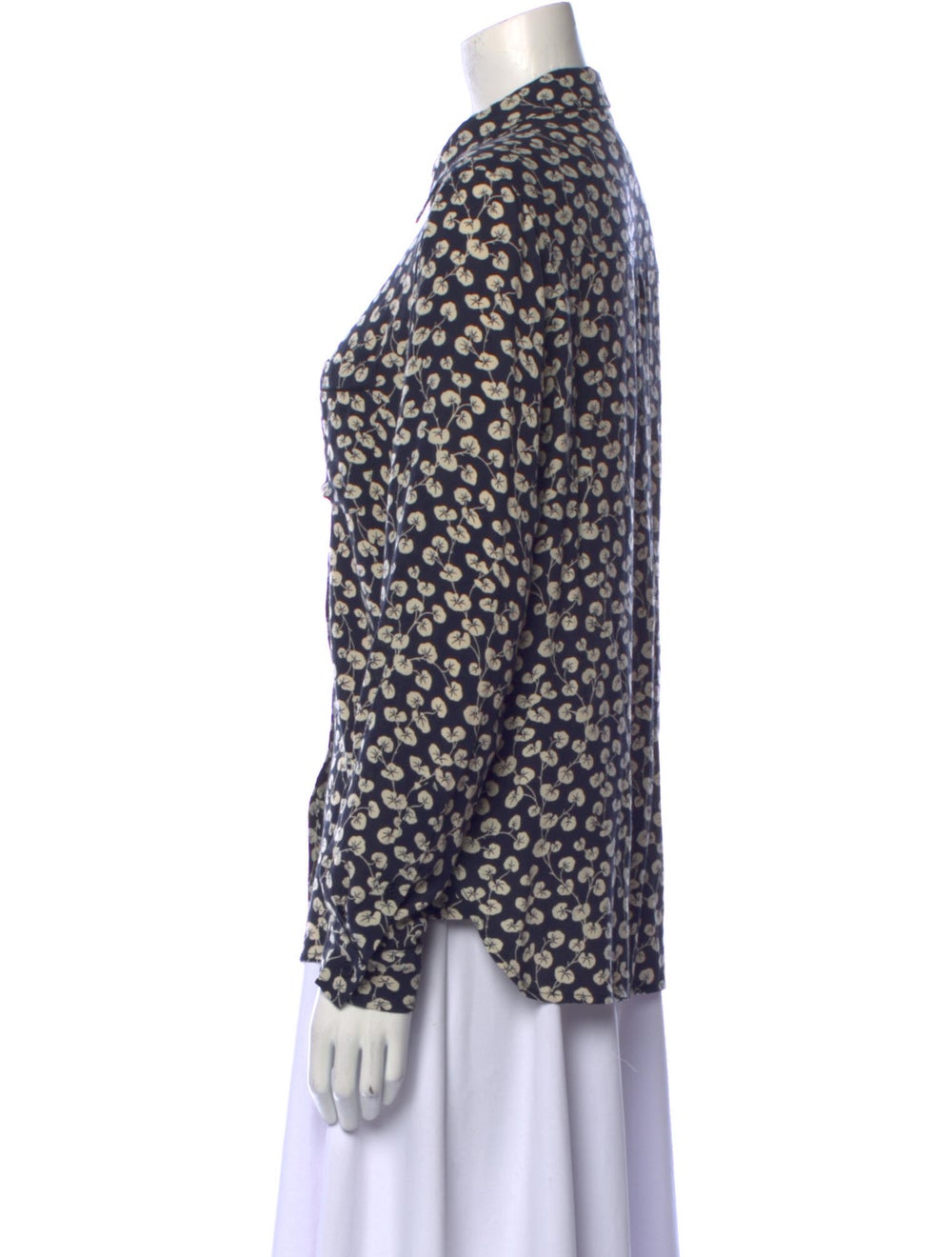 Ganni Printed Long Sleeve Button-Up Top - image 2