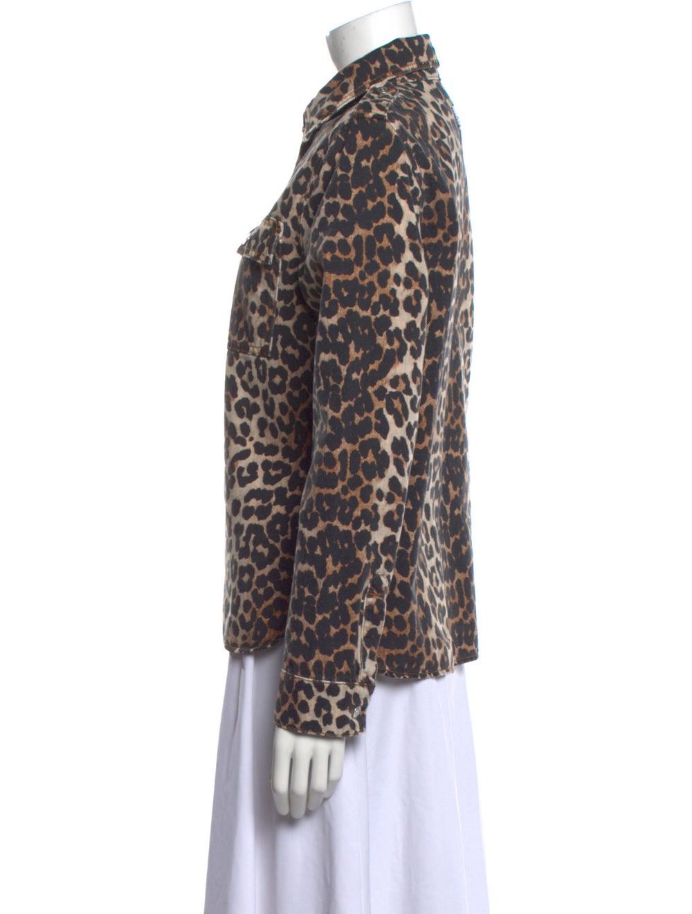 Ganni Animal Print Turtleneck Tunic - image 1