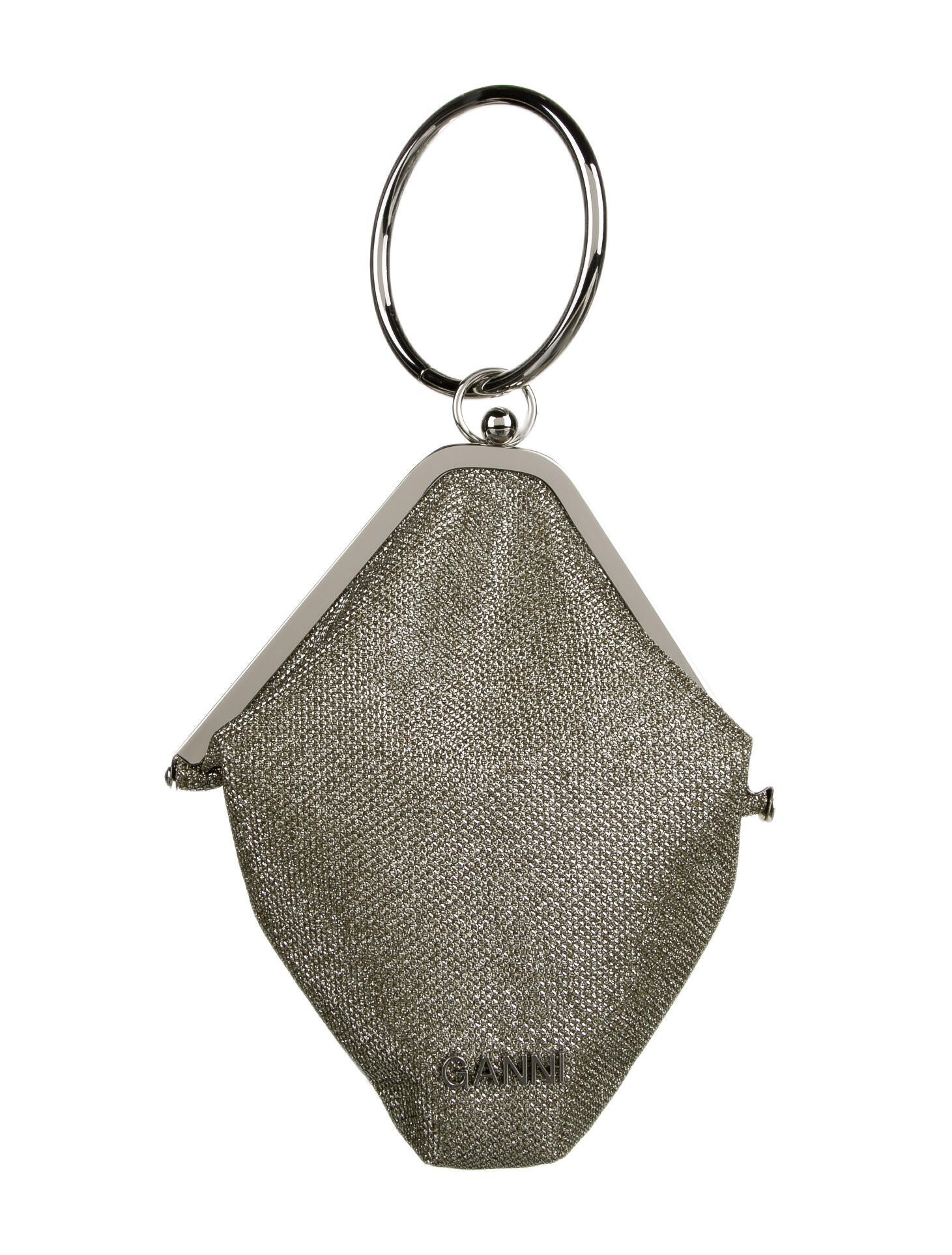 Ganni Diamond Bangle Glitter Clutch w/ Tags - Gold Clutches