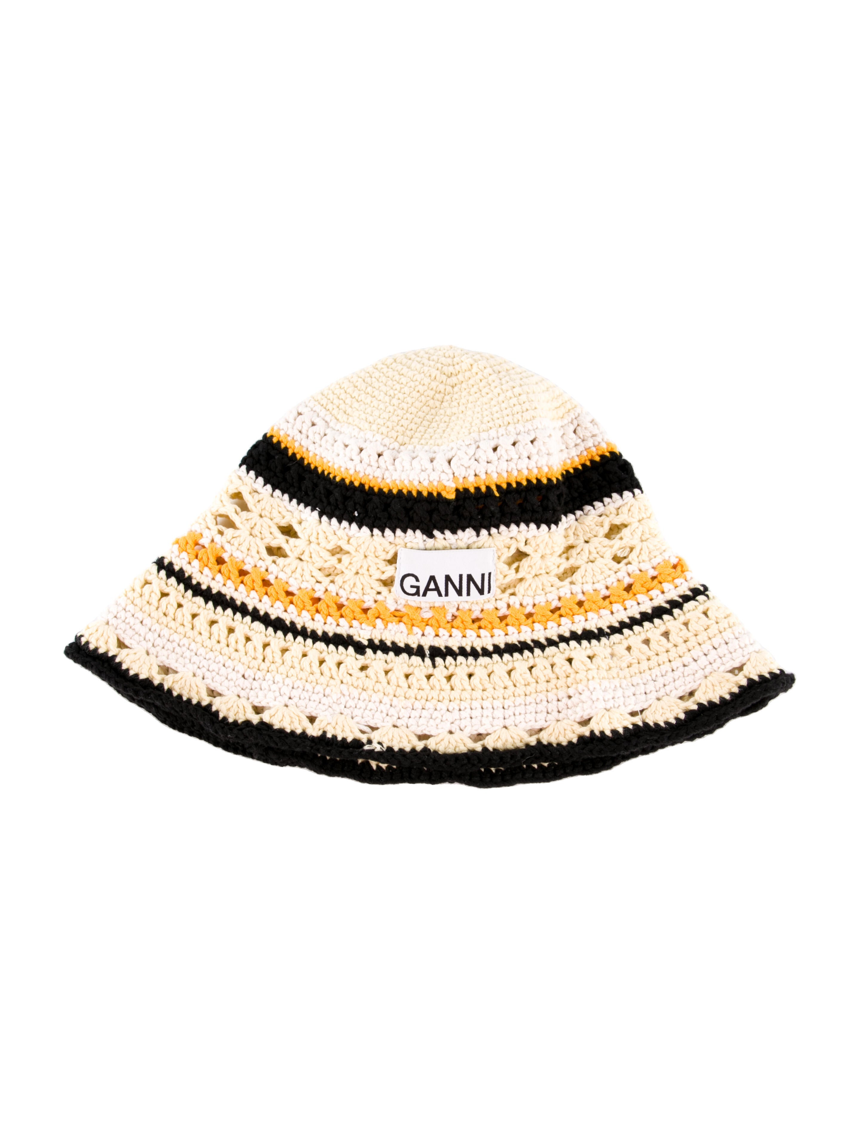 Ganni - Crochet cotton bucket hat GANNI