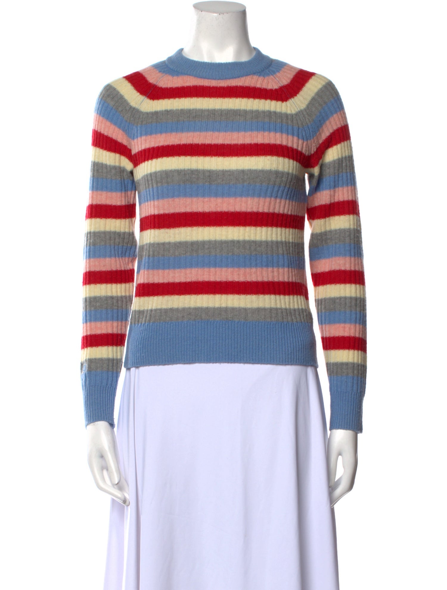 Ganni Merino Wool Striped Sweater