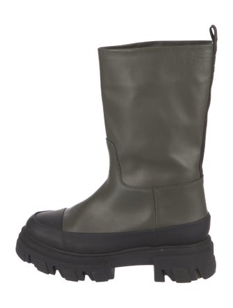 Ganni Leather Rain Boots