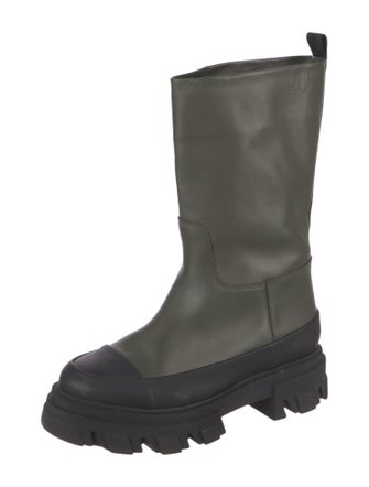 Ganni Leather Rain Boots
