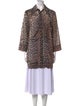 Ganni Animal Print Long Sleeve Tunic
