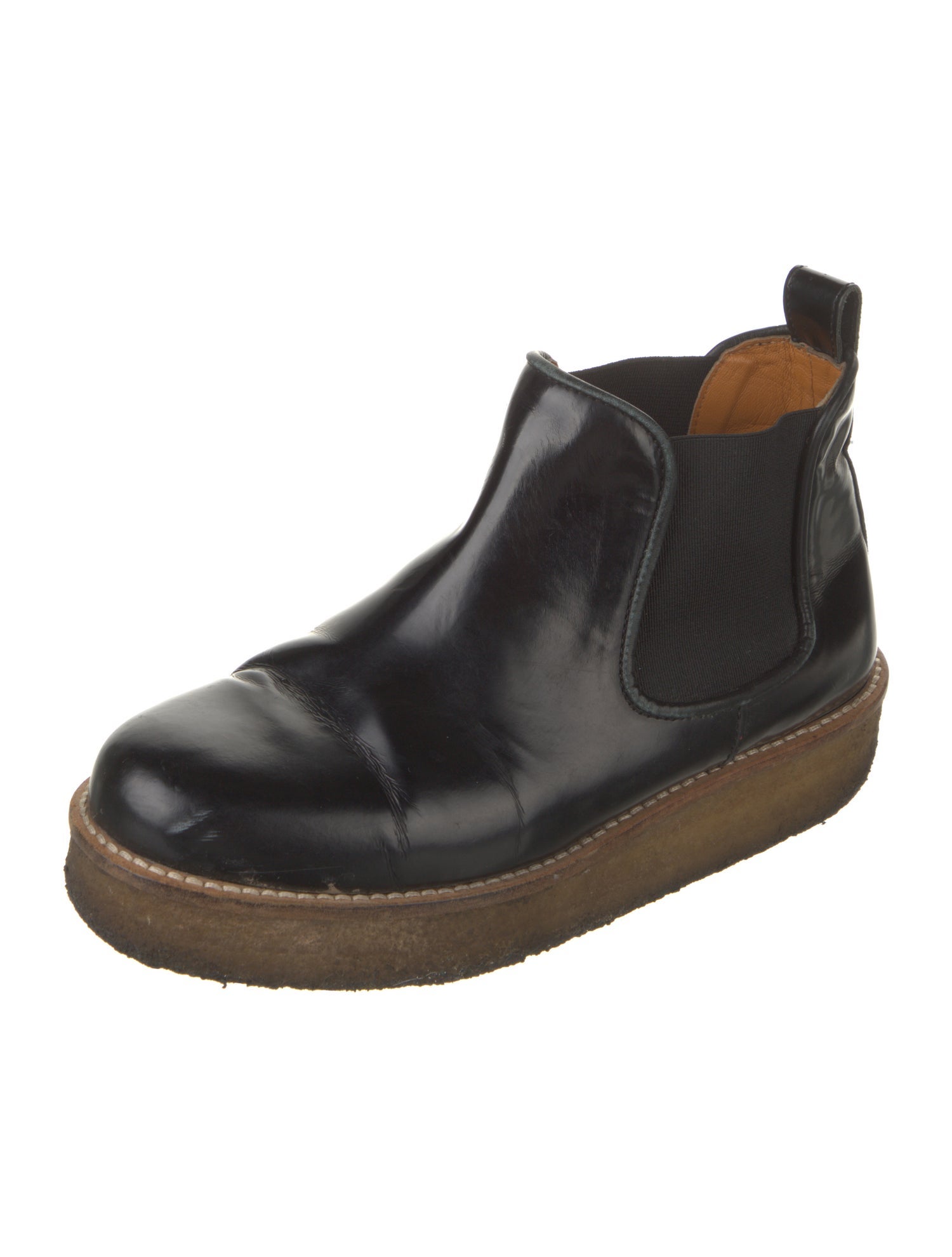 Ganni Leather Chelsea Boots