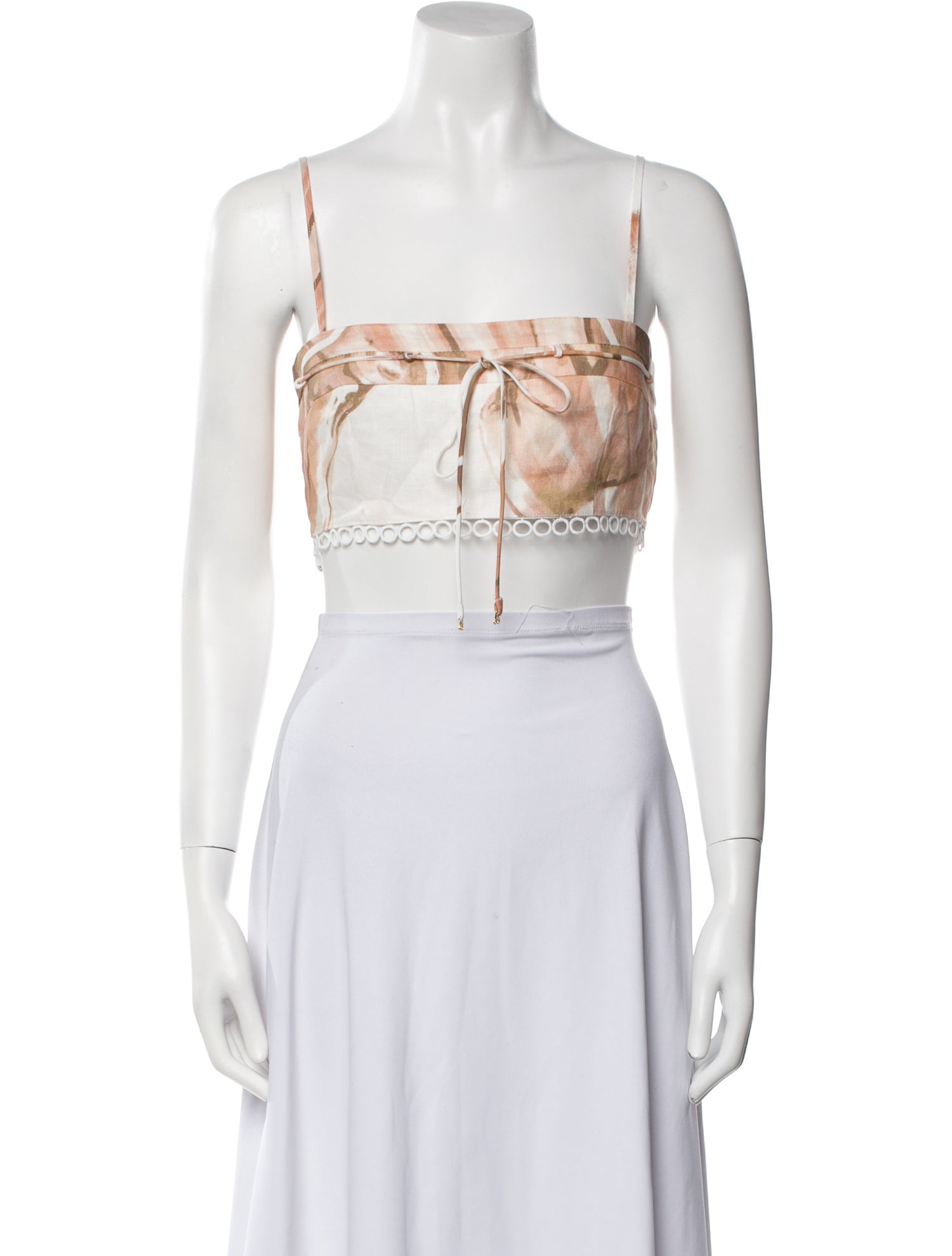 Zaco Linen Square Neckline Crop Top w/ Tags