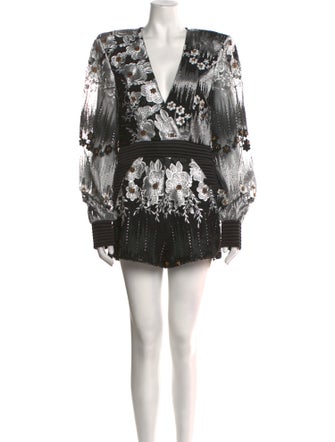 Zhivago Floral Print V-Neck Romper
