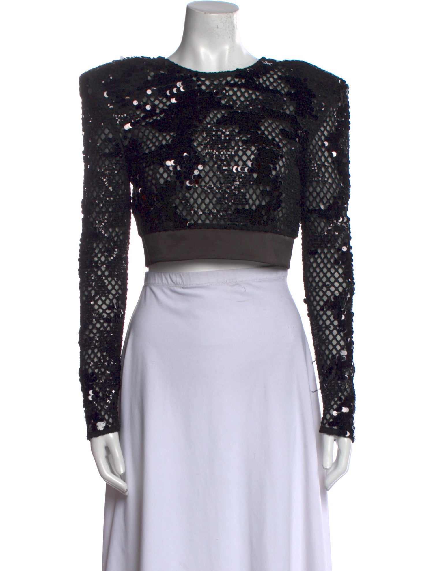 Zhivago Crew Neck Long Sleeve Crop Top