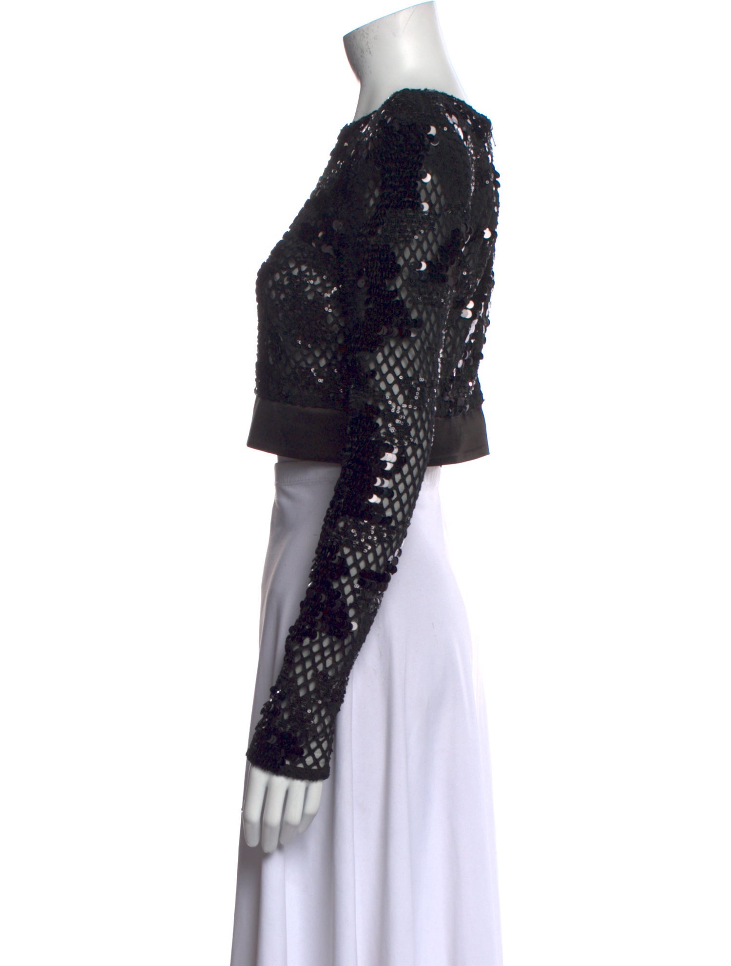 Zhivago Crew Neck Long Sleeve Crop Top