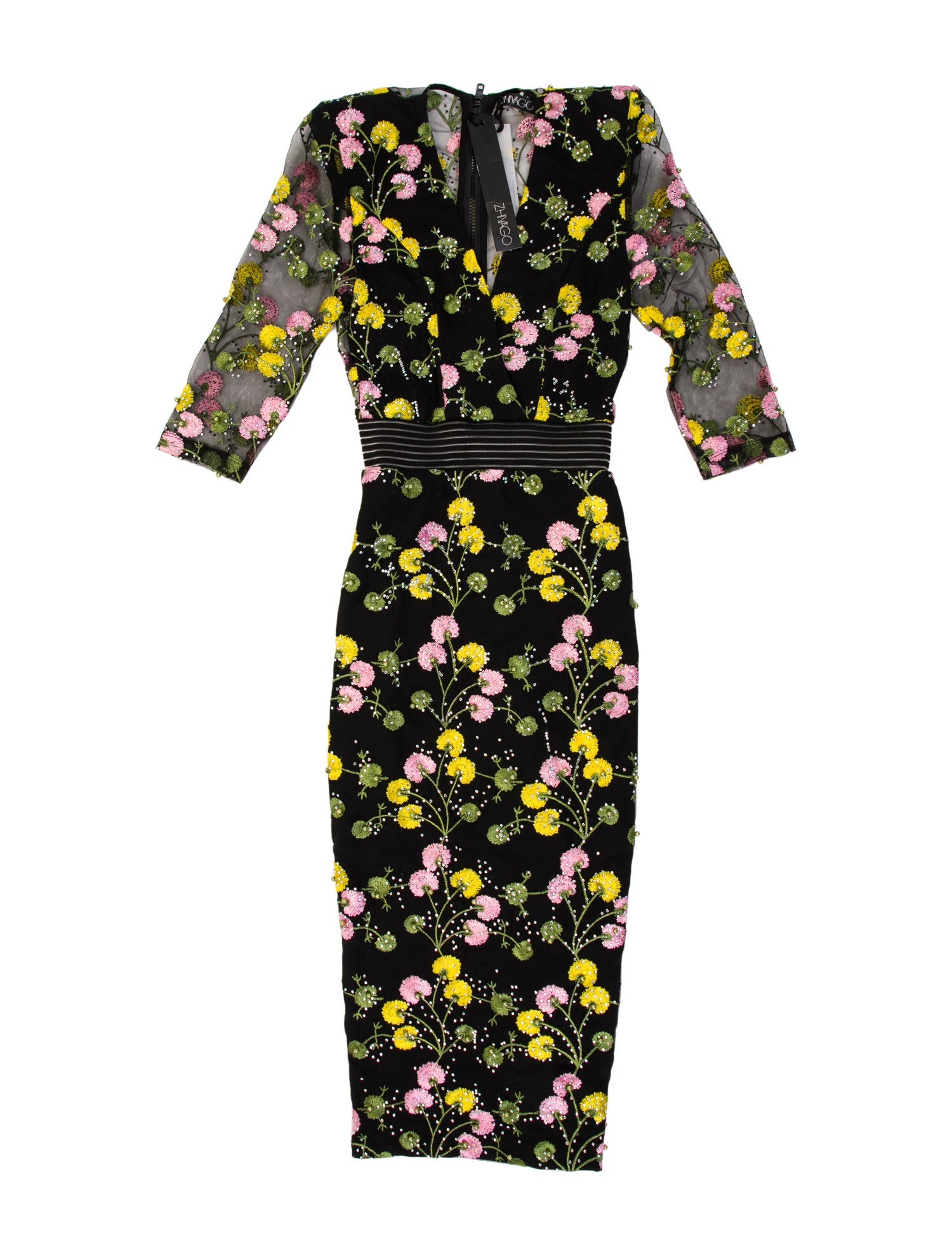 Zhivago Floral Print Midi Length Dress w/ Tags
