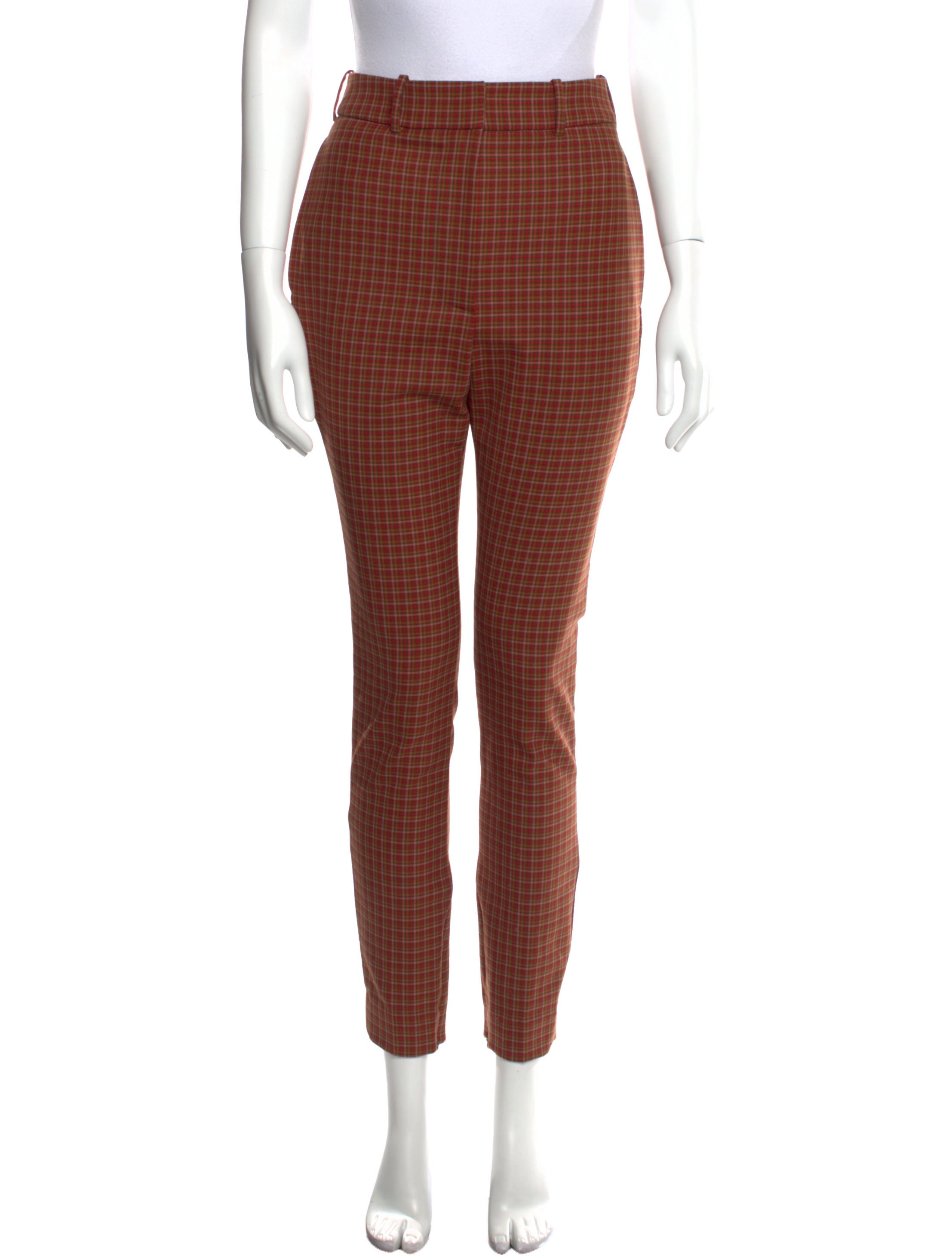 Zimmermann Plaid Print Skinny Leg Pants