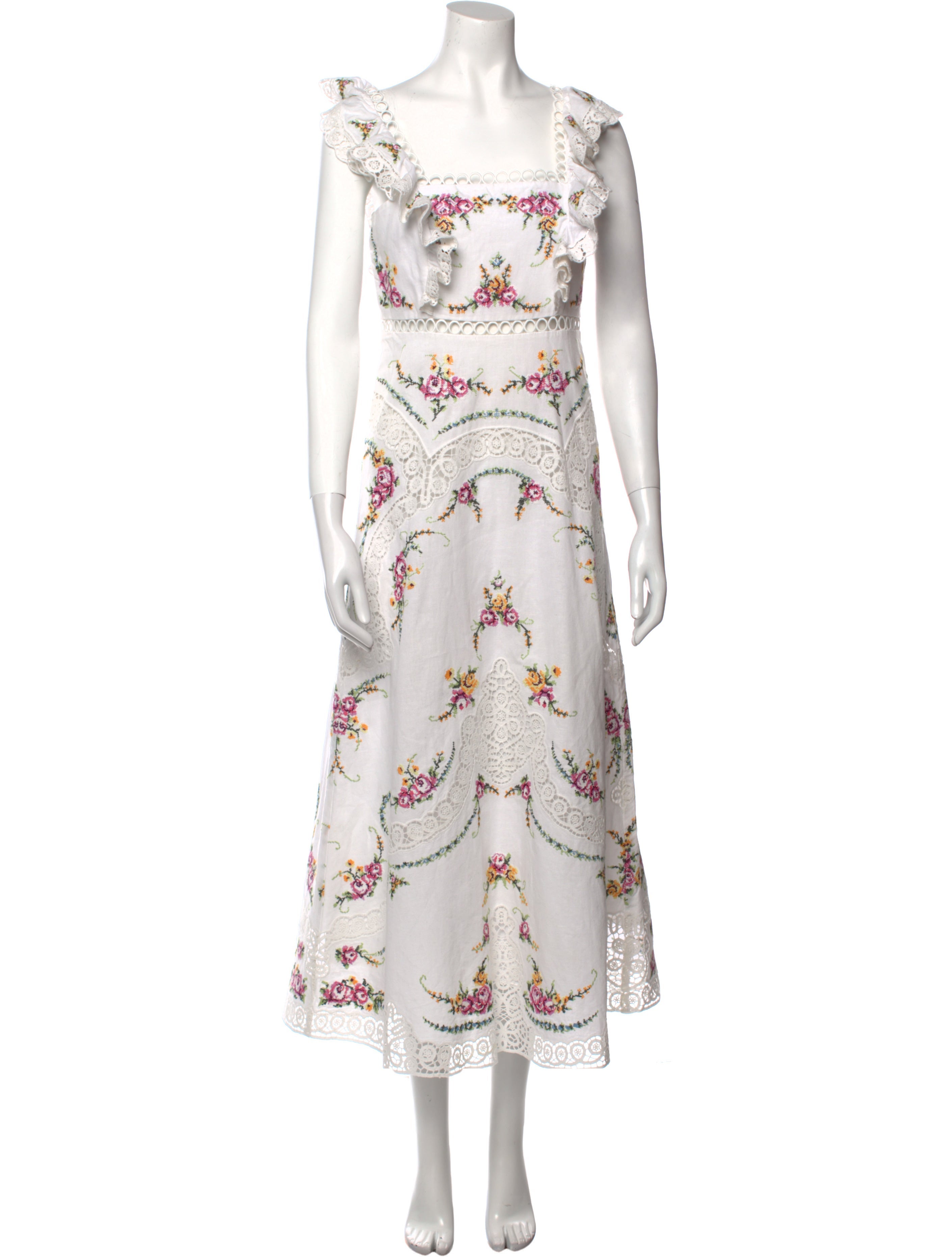 Zimmermann Floral Print Long Dress - White Dresses, Clothing - WZI92585 ...