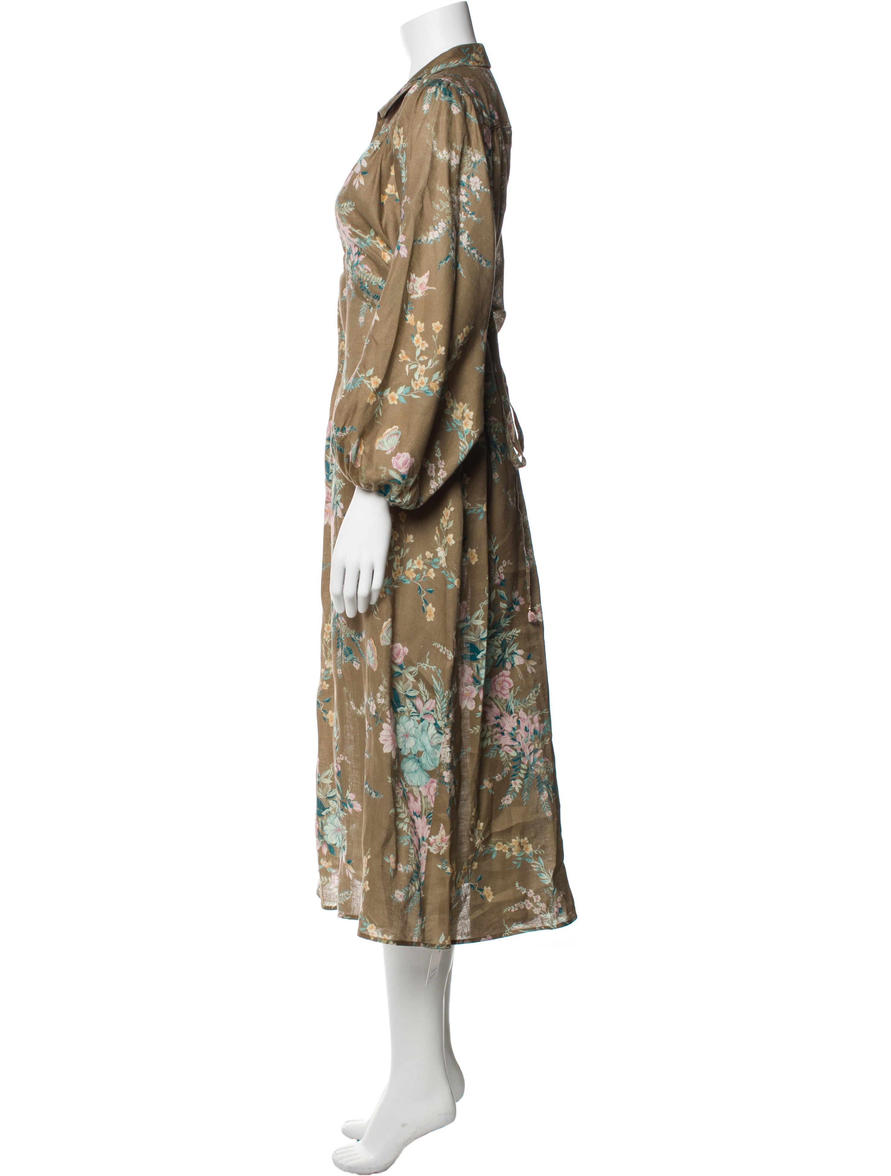 Zimmermann Floral Print Long Dress - Green Dresses, Clothing ...