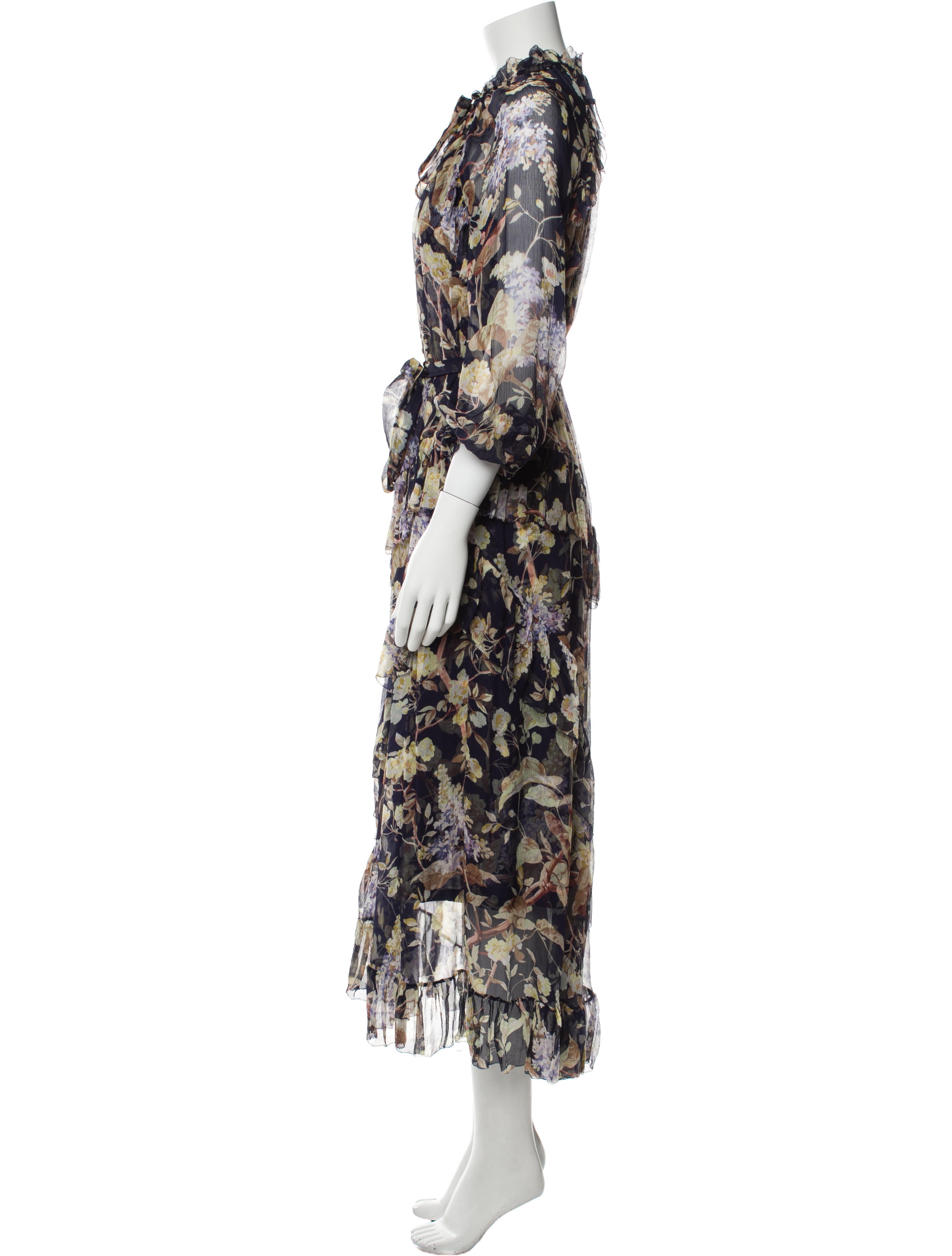 Zimmermann Floral Print Long Dress - Black Dresses, Clothing - WZI98102 ...
