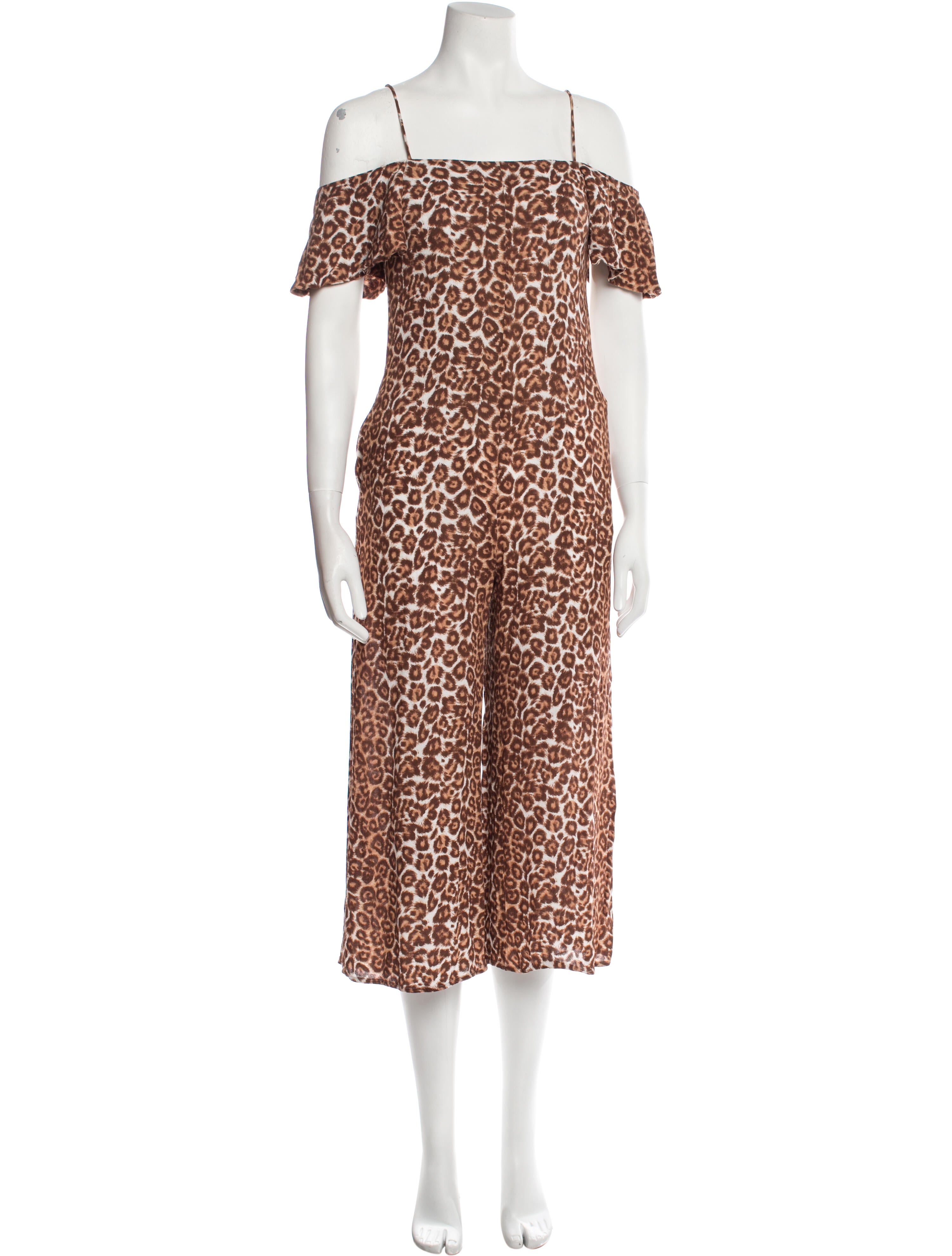 Zimmermann Animal Print Square Neckline Jumpsuit