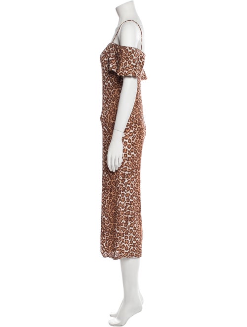 Zimmermann Animal Print Square Neckline Jumpsuit