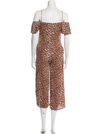 Zimmermann Animal Print Square Neckline Jumpsuit