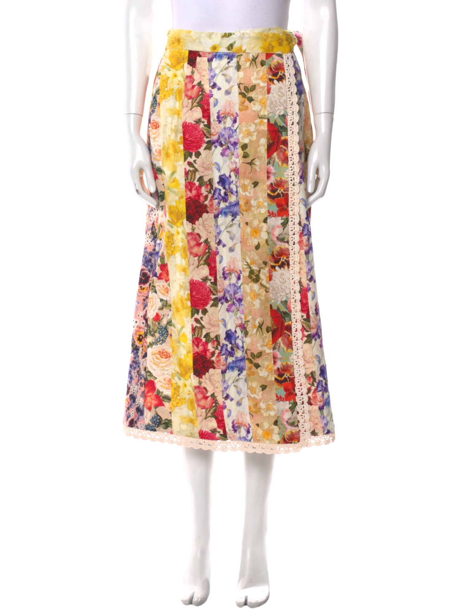 Zimmermann Floral Print Midi Length Skirt w/ Tags