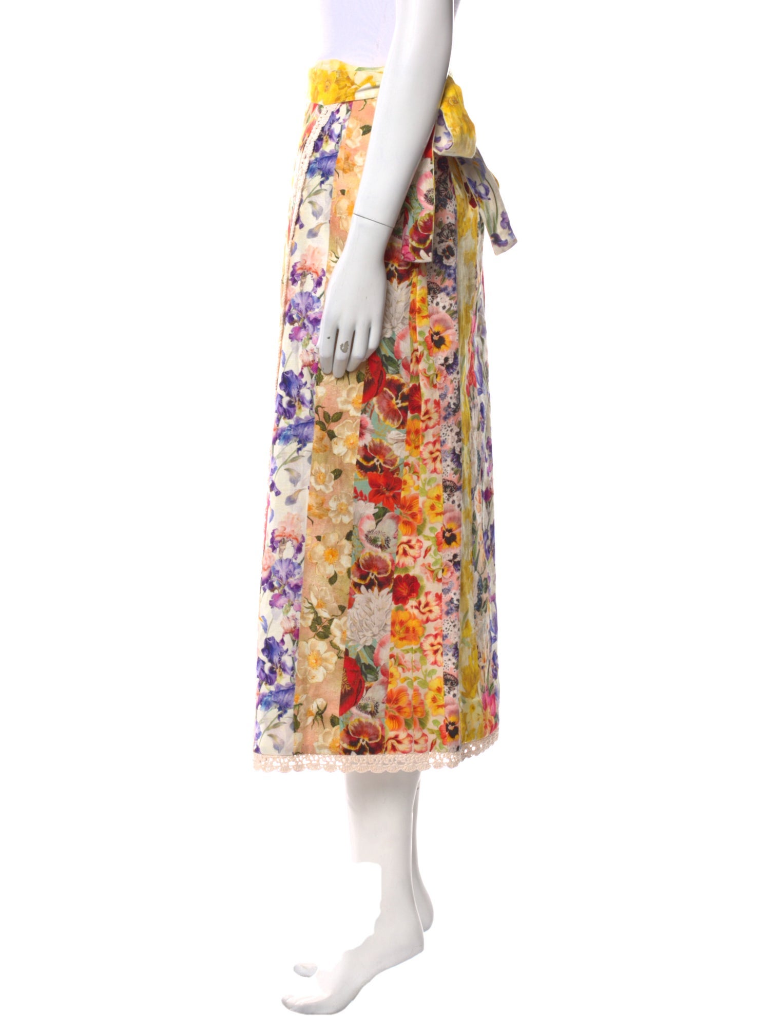 Zimmermann Floral Print Midi Length Skirt w/ Tags