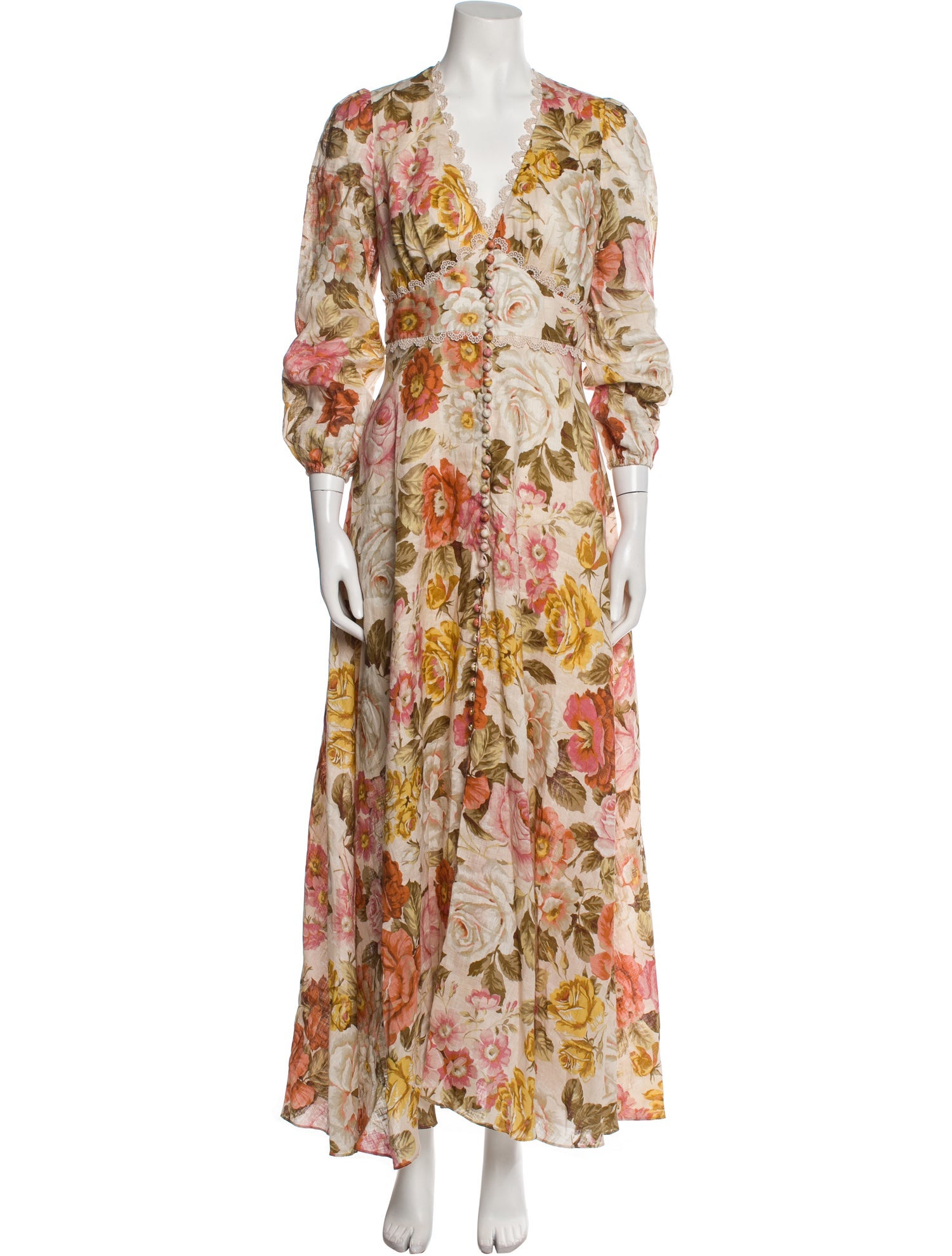 Zimmermann Floral Print Long Dress - Neutrals Dresses, Clothing ...