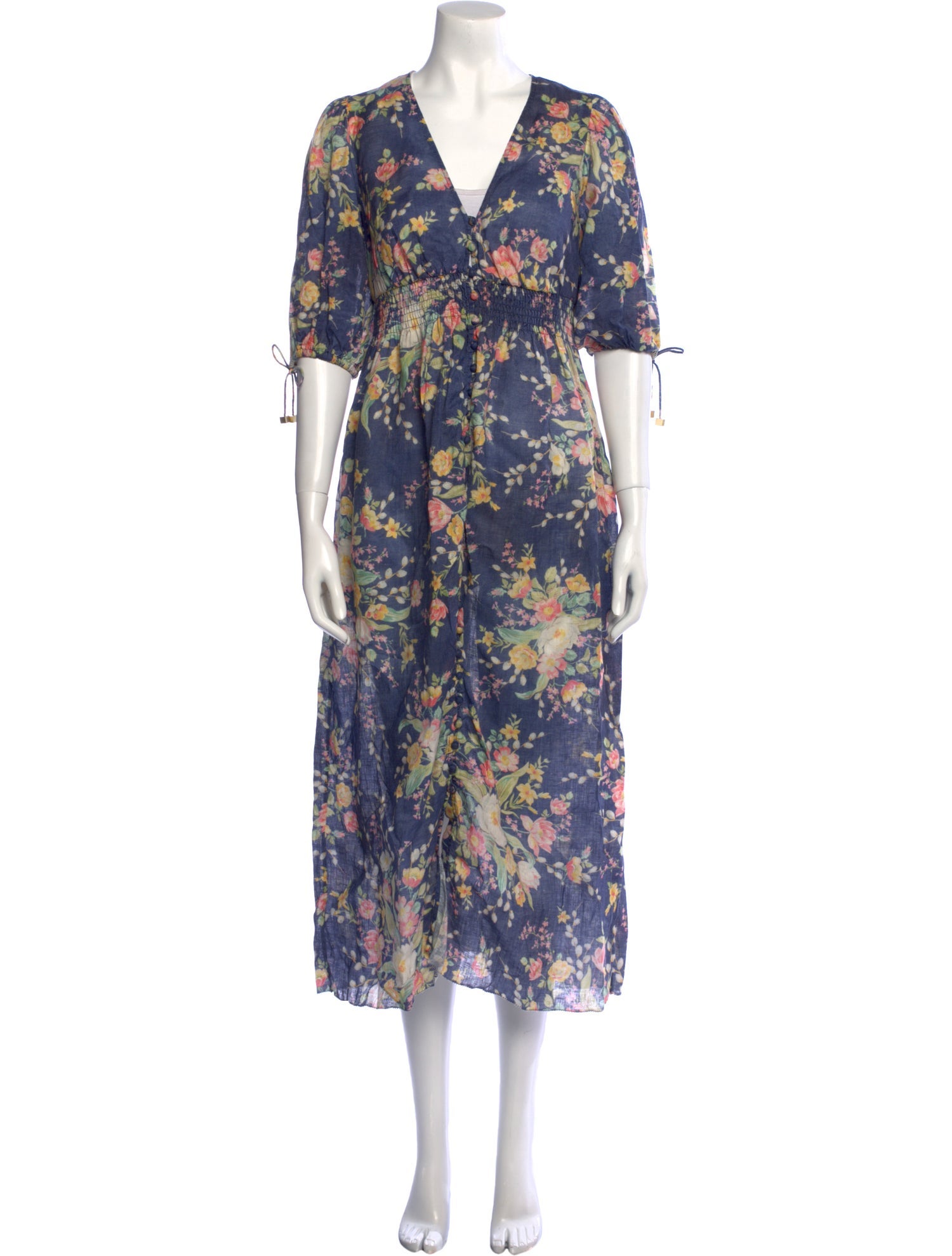 Zimmermann Floral Print Long Dress - Blue Dresses, Clothing - WZI108019 ...