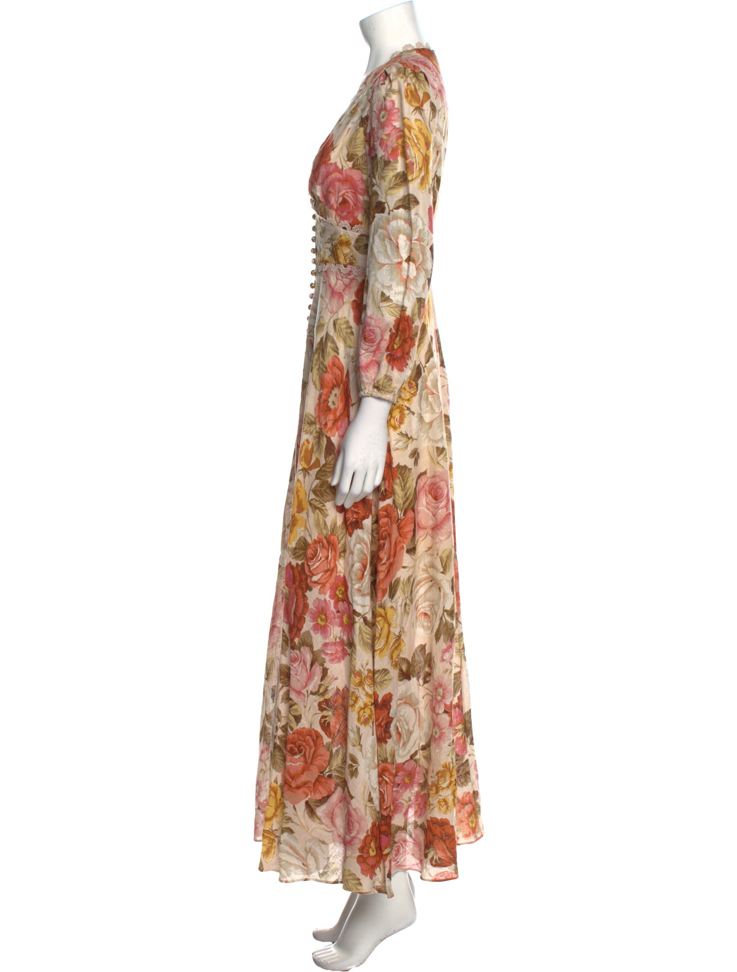 Zimmermann Floral Print Long Dress w/ Tags - Neutrals Dresses, Clothing ...