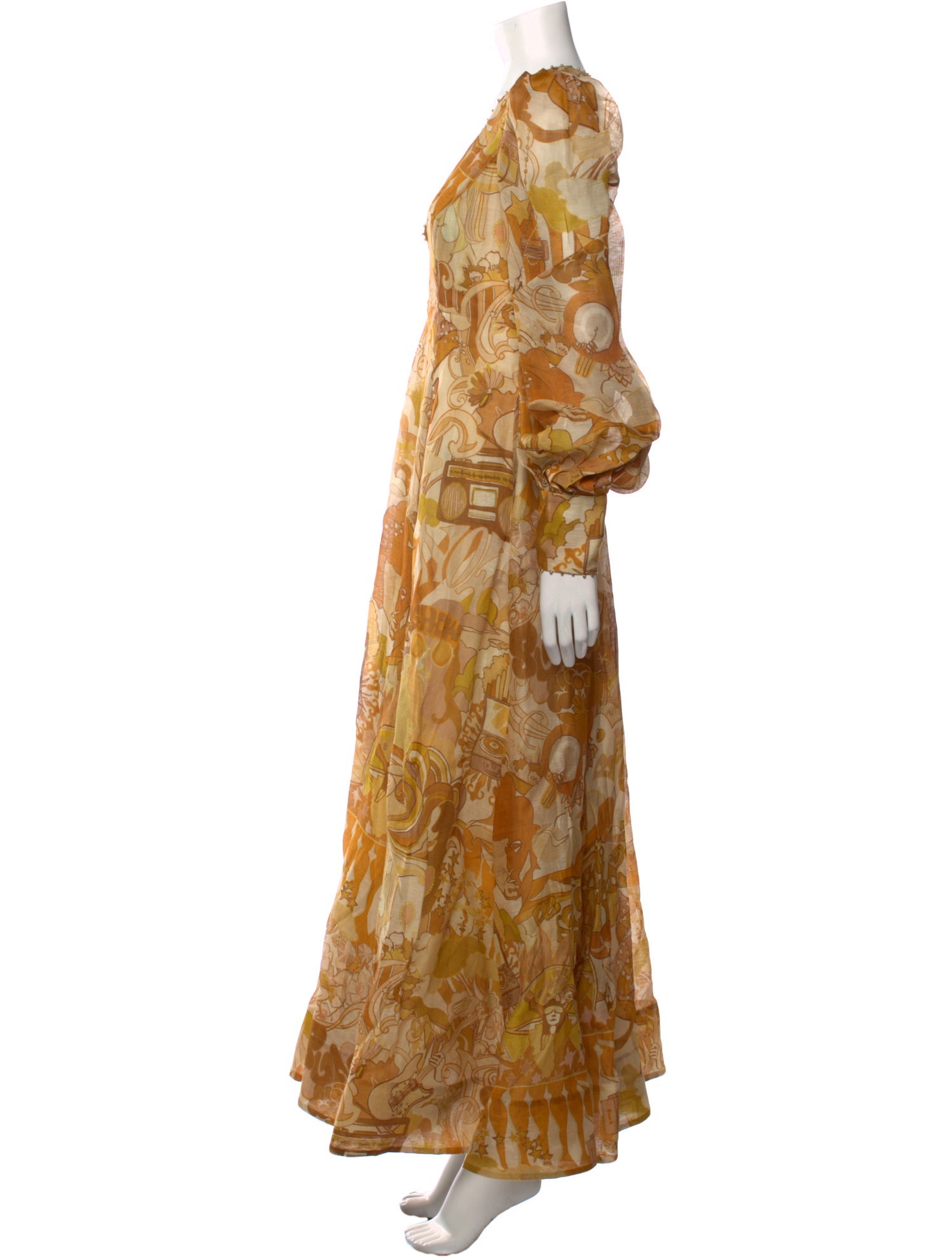 Zimmermann Floral Print Long Dress - Yellow Dresses, Clothing ...