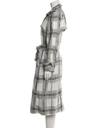 Zimmermann Plaid Print Trench Coat