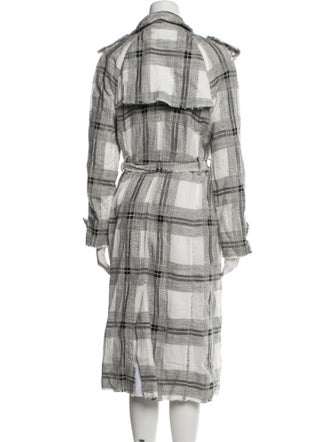 Zimmermann Plaid Print Trench Coat