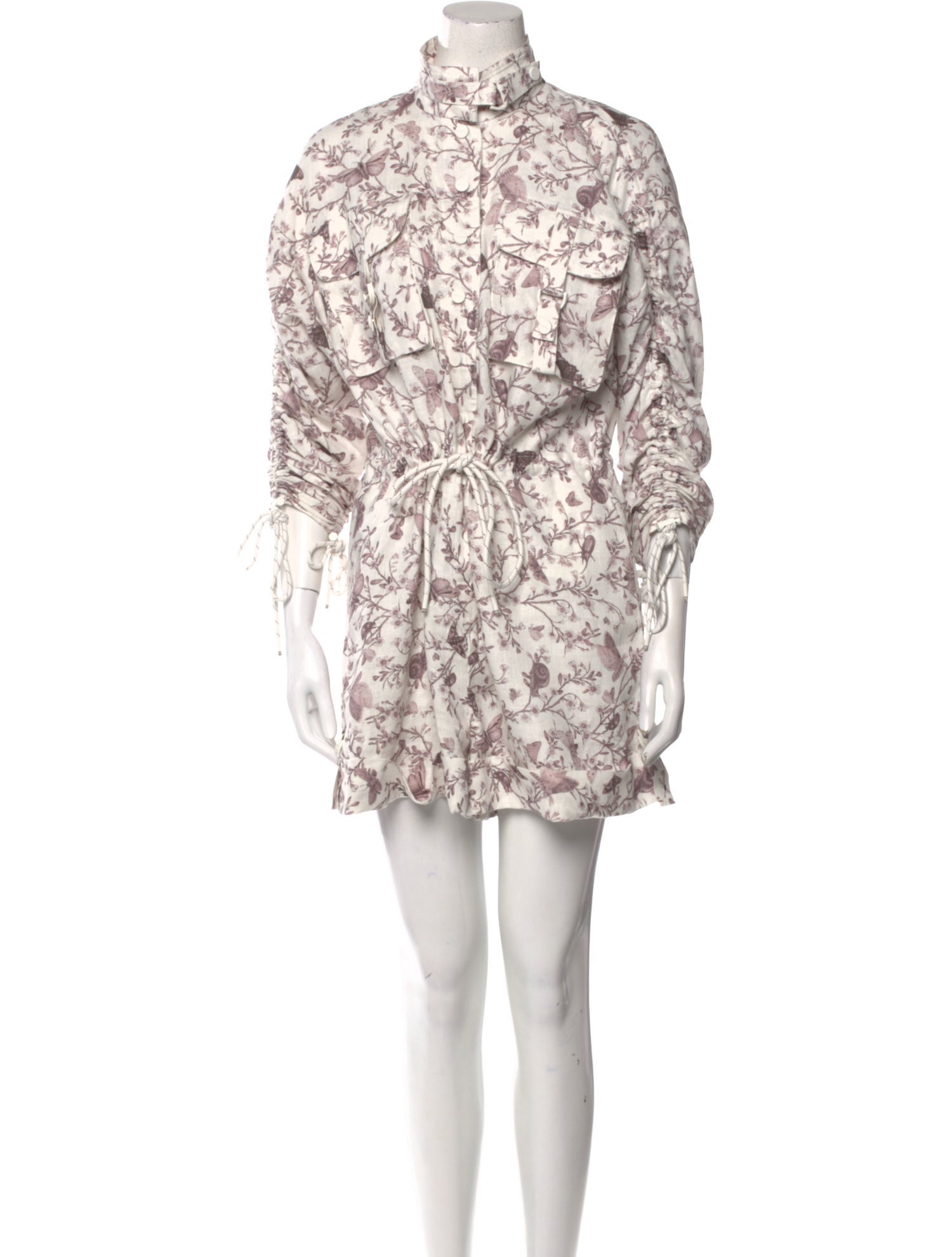 Zimmermann Linen Floral Print Romper