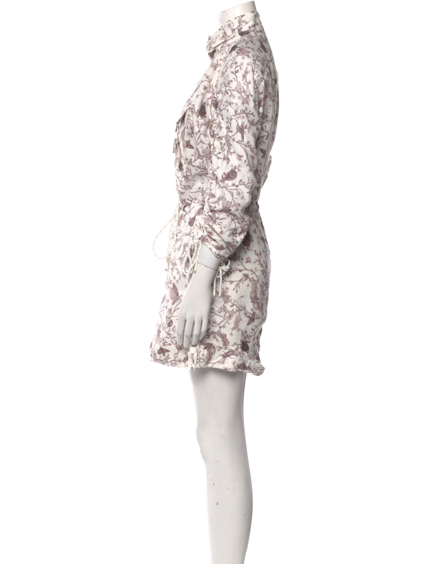 Zimmermann Linen Floral Print Romper