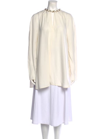 Zimmermann Tops Mock Neck Long Sleeve Tunic L