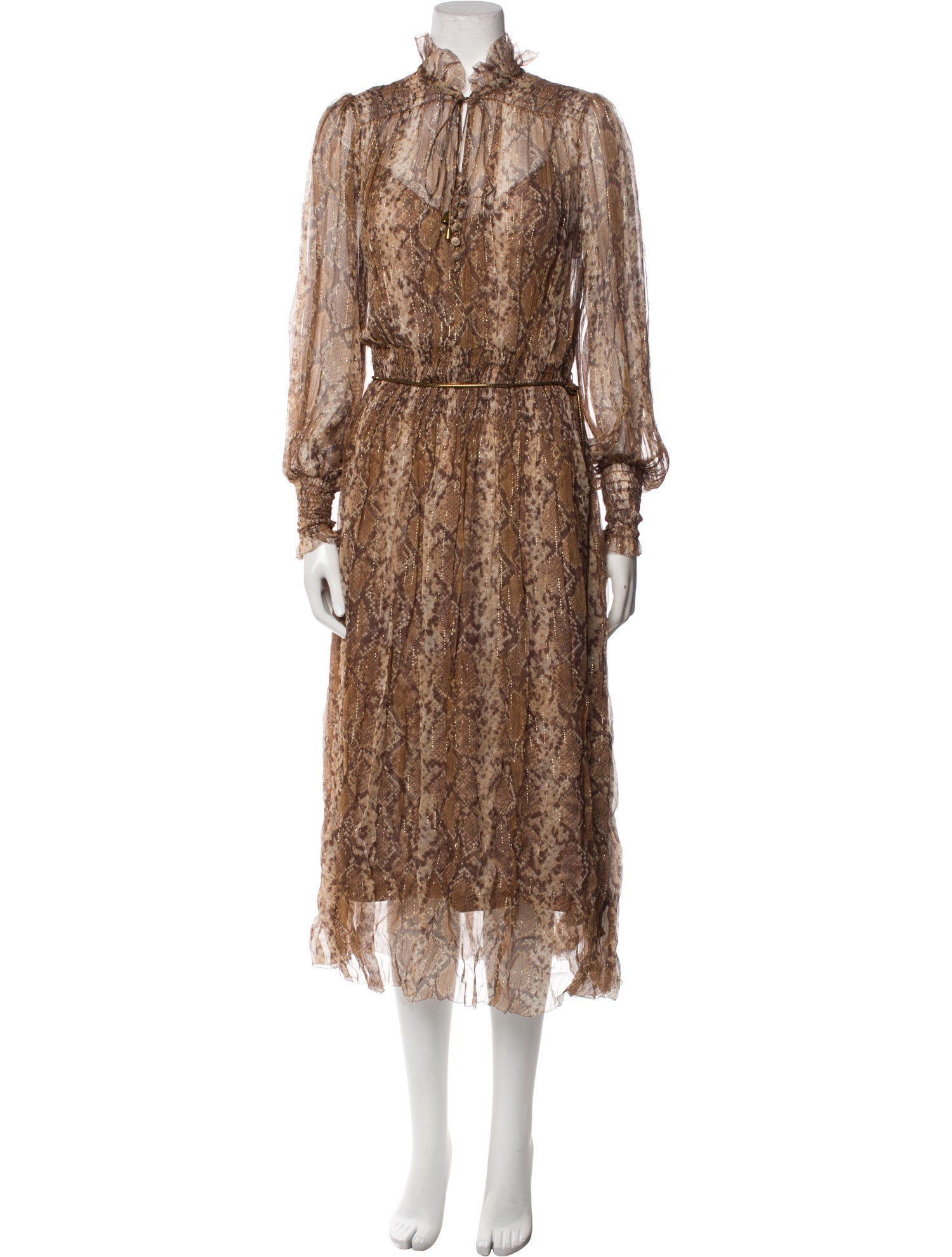 Zimmermann Animal Print Long Dress w/ Tags