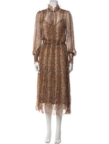 Zimmermann Dresses Animal Print Long Dress M