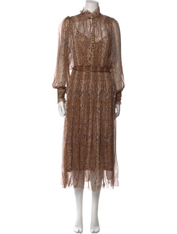 Zimmermann Dresses Animal Print Long Dress M