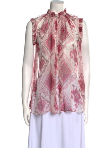 Zimmermann Tops Silk Printed Blouse S
