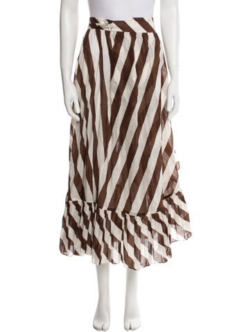 Zimmermann Skirts Striped Midi Length Skirt L