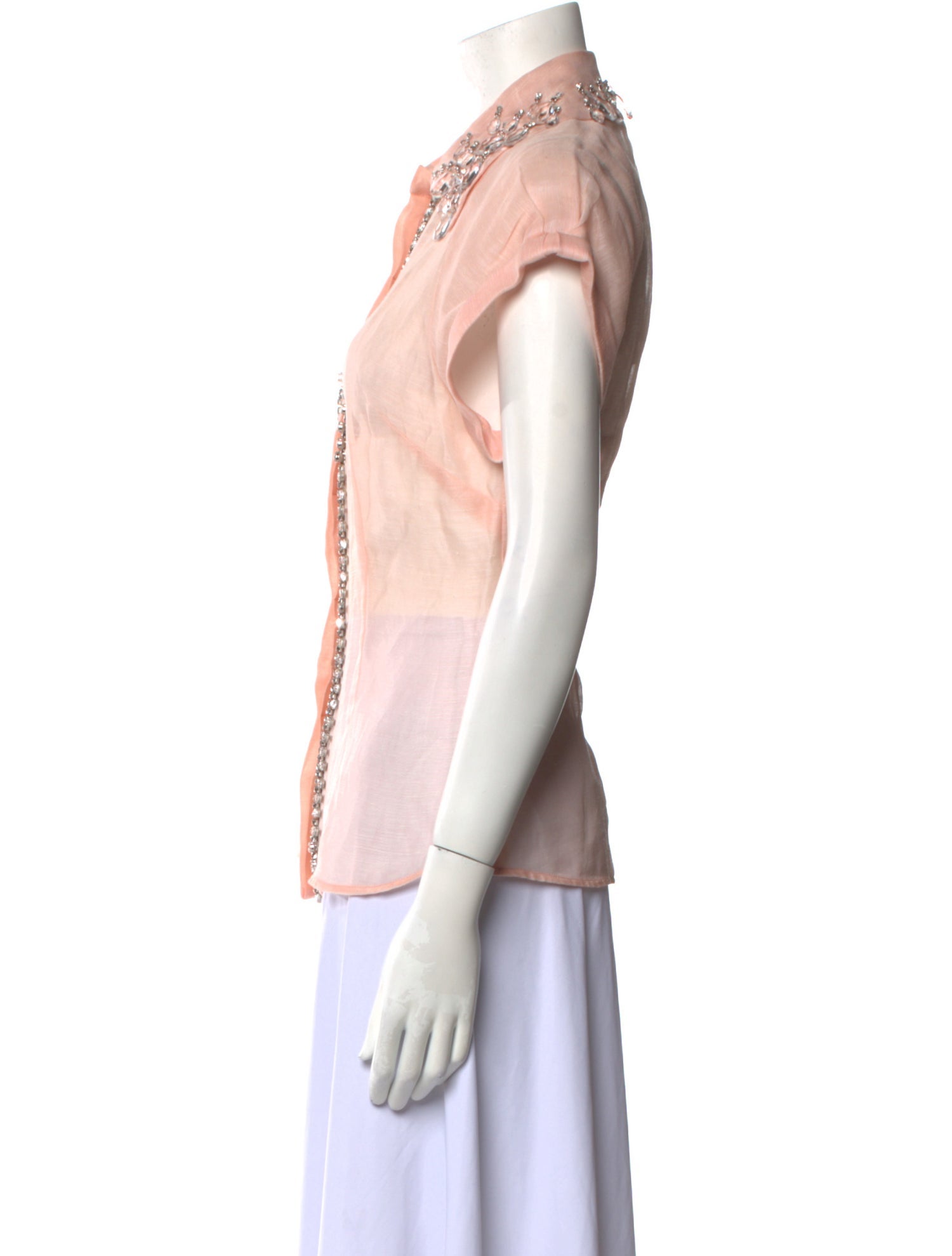 Zimmermann Linen Short Sleeve Button-Up Top w/ Tags