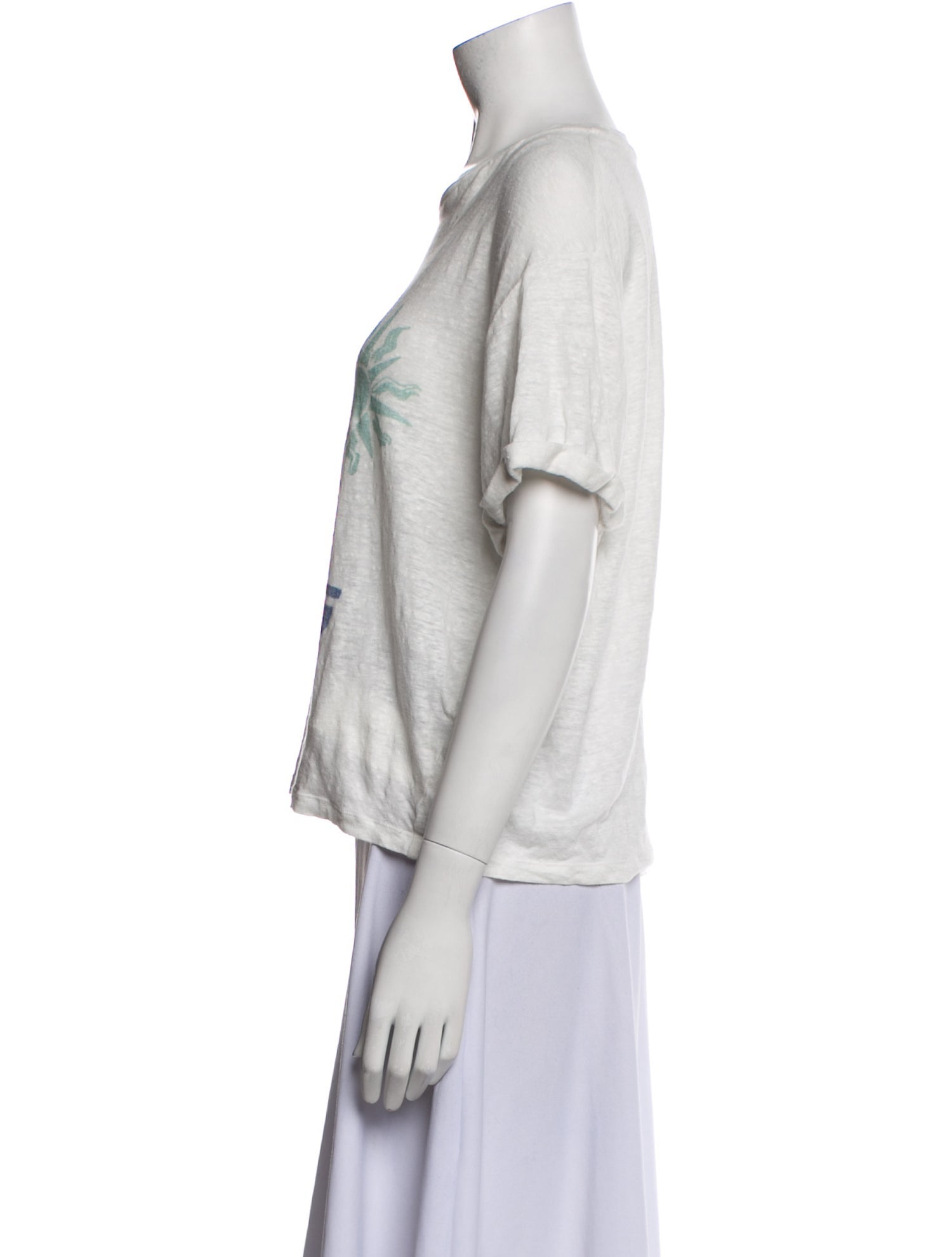 Zimmermann Linen Graphic Print T-Shirt