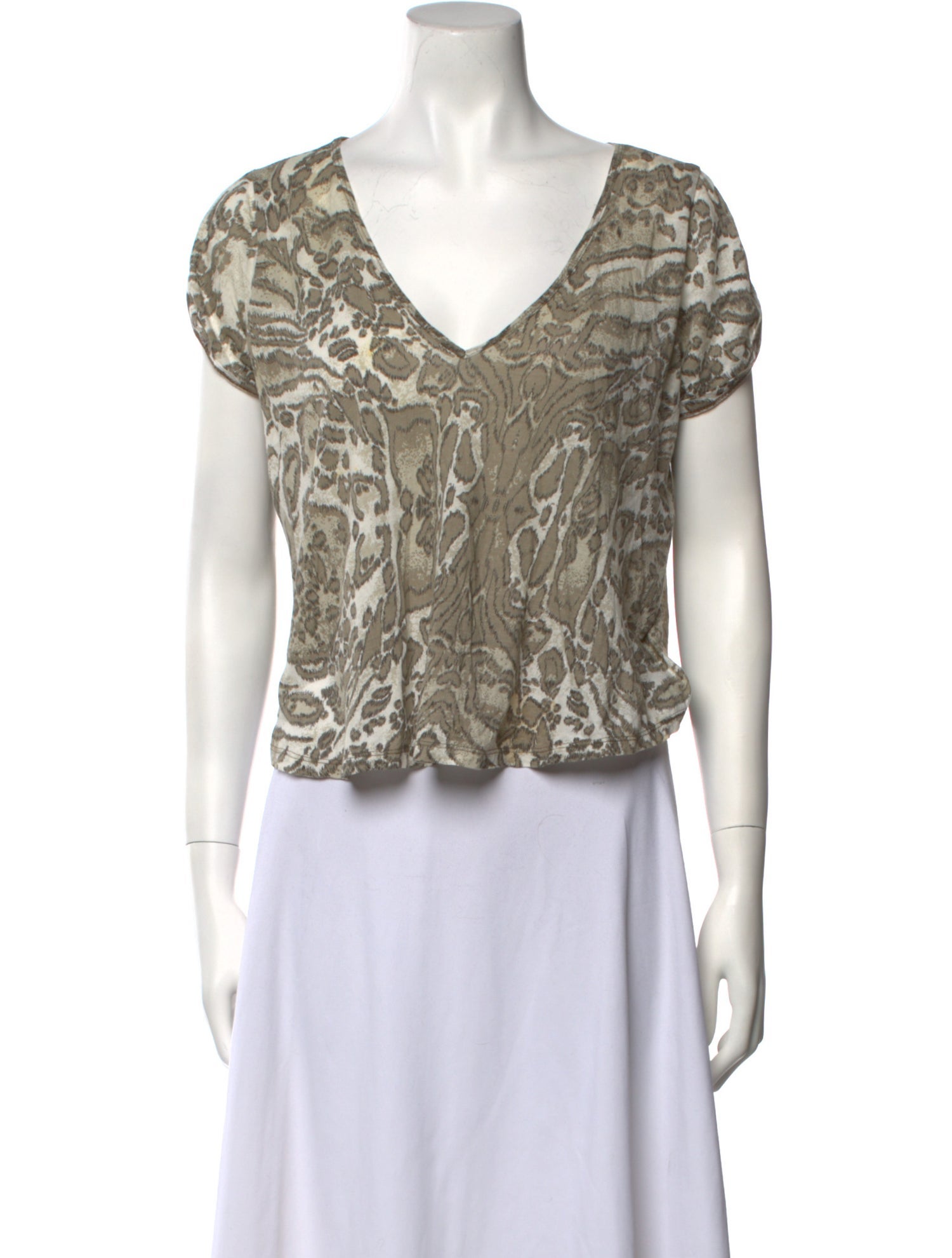 Zimmermann Printed V-Neck Crop Top