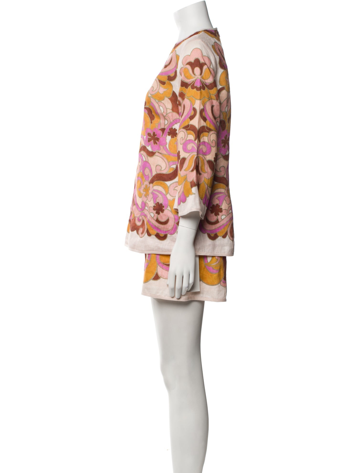 Zimmermann Linen Printed Short Set w/ Tags