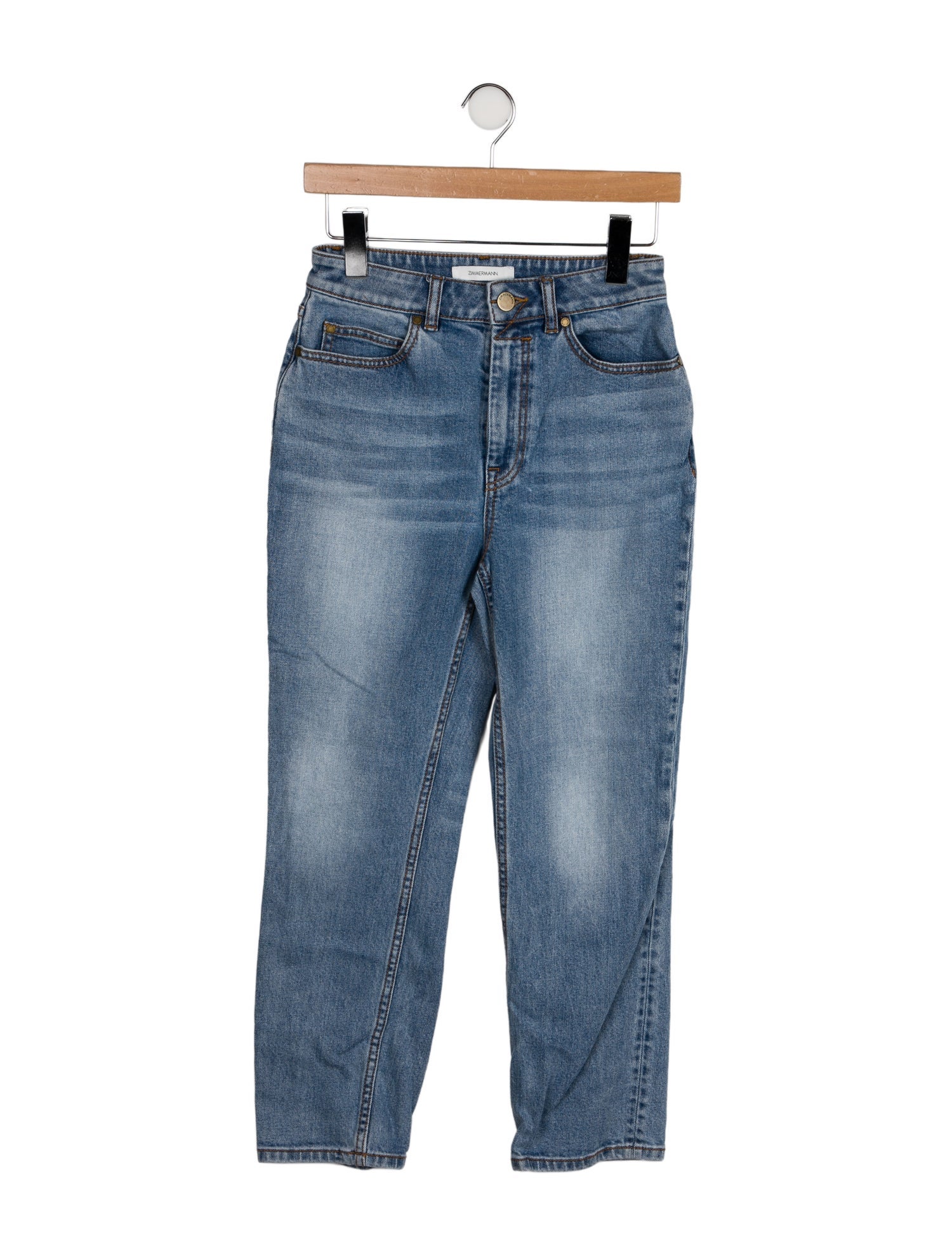 Zimmermann Mid-Rise Straight Leg Jeans