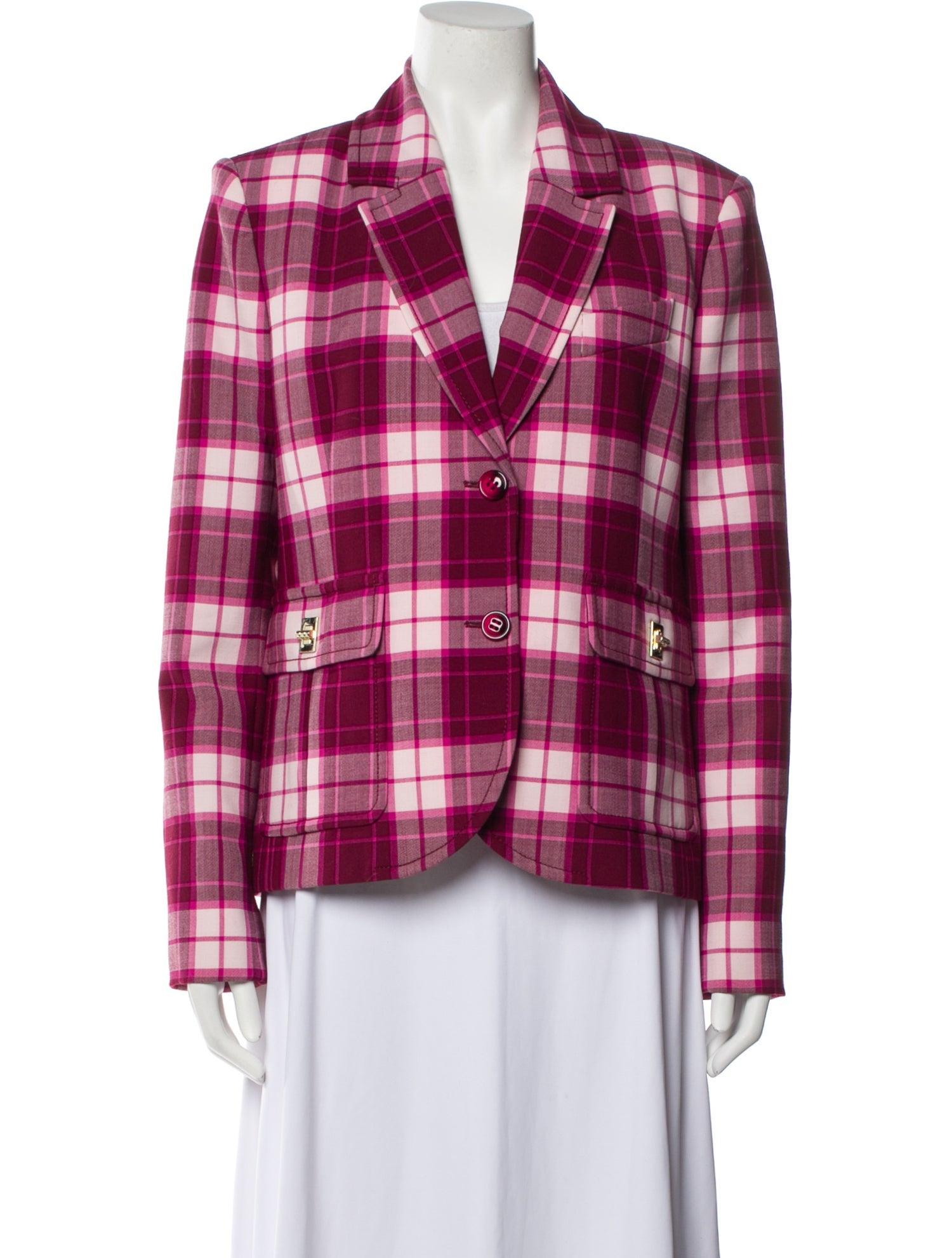 Zimmermann Plaid Print Blazer