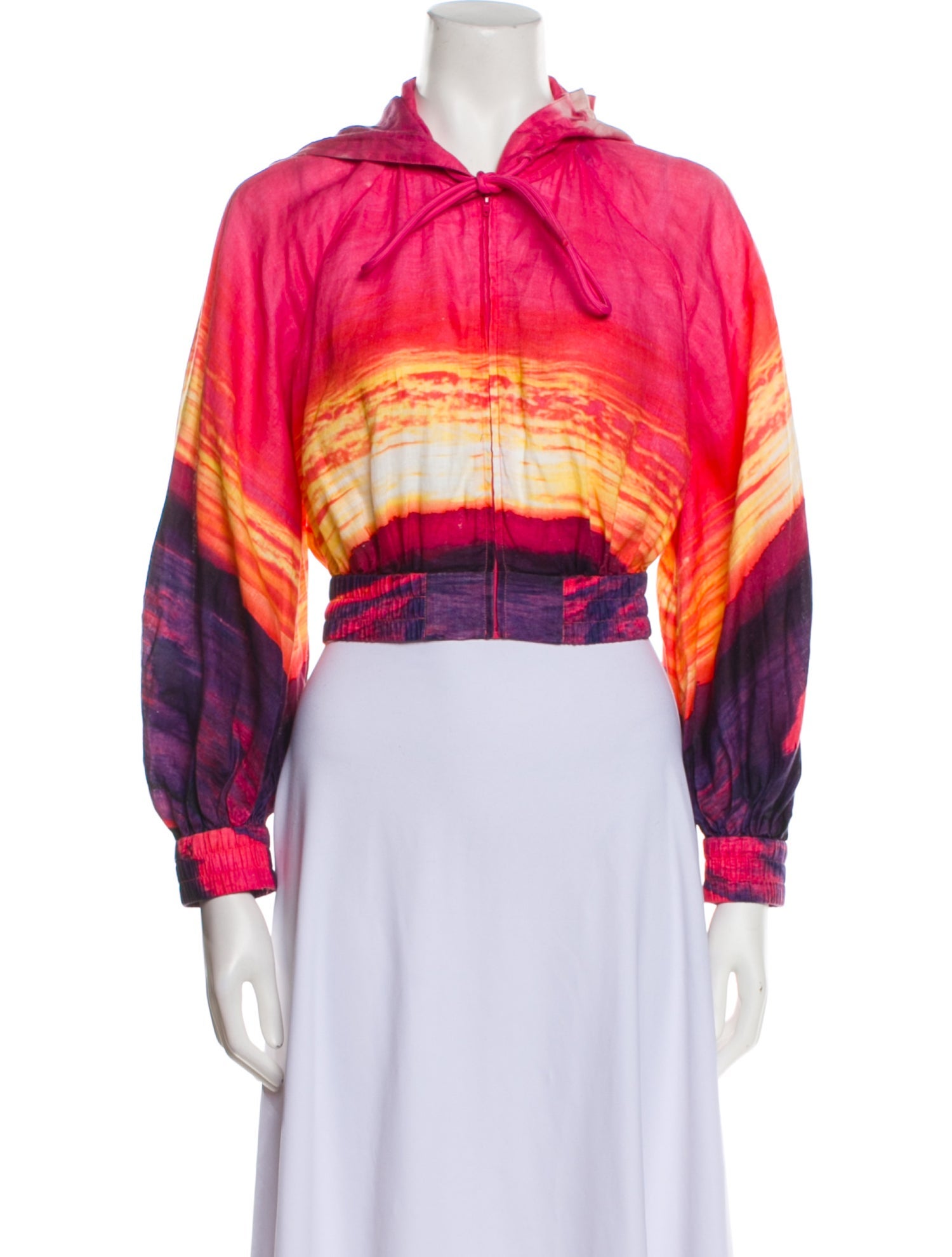 Zimmermann Linen Printed Crop Top